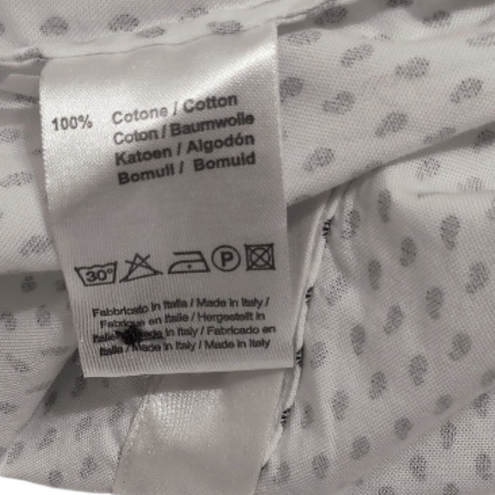 AGLINI PRINT DETAIL SHORT SLEEVE SHIRT S SIZE SMALL FIT - Picture 5 of 5